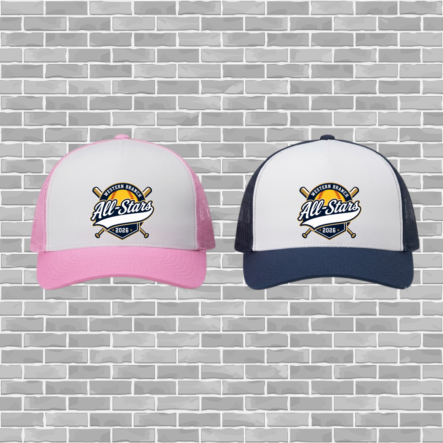 Western Branch All-Stars Custom Trucker Cap | WBLLSpirit Wear | WBLL Spirit Wear