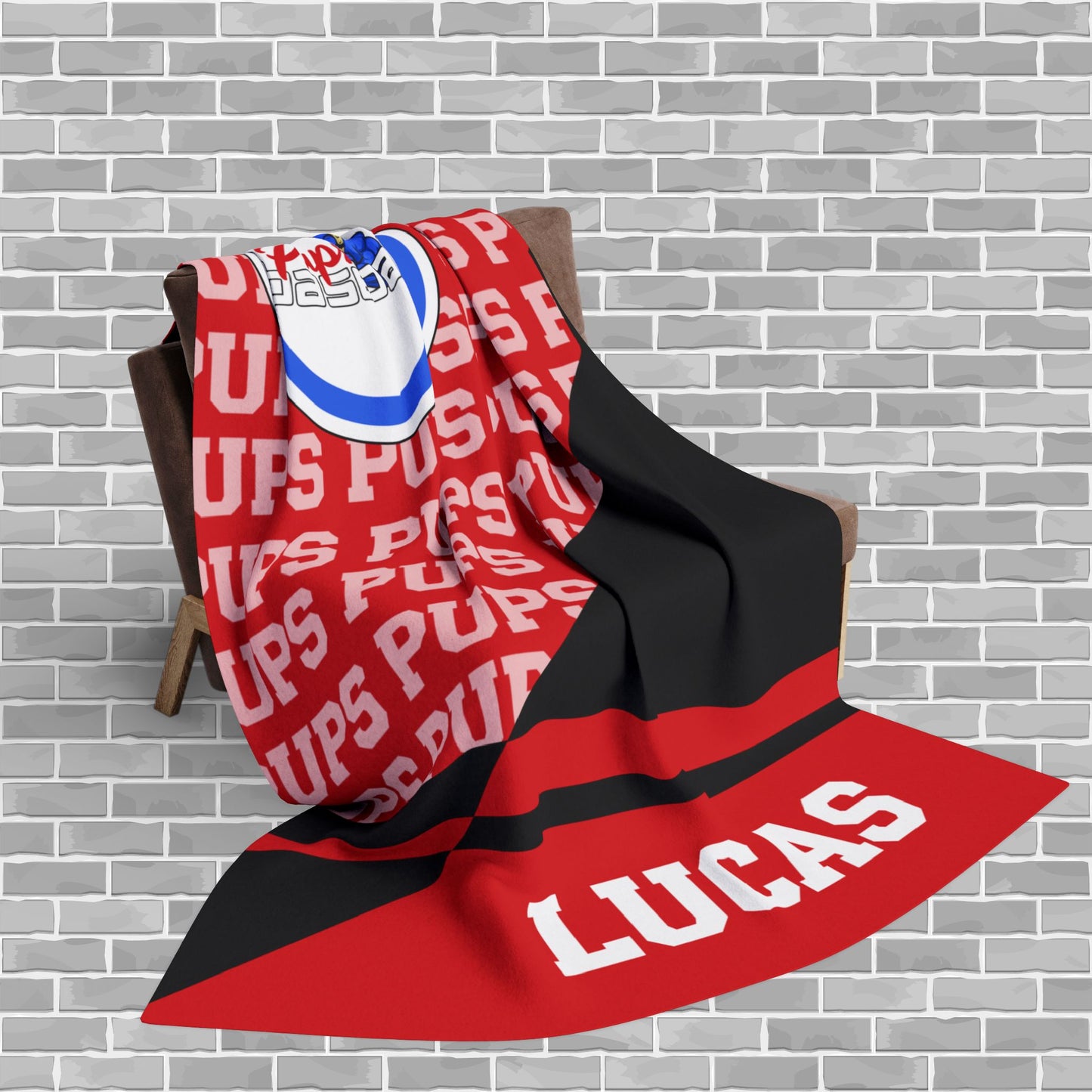 Personalized Baseball Team Fleece Blanket