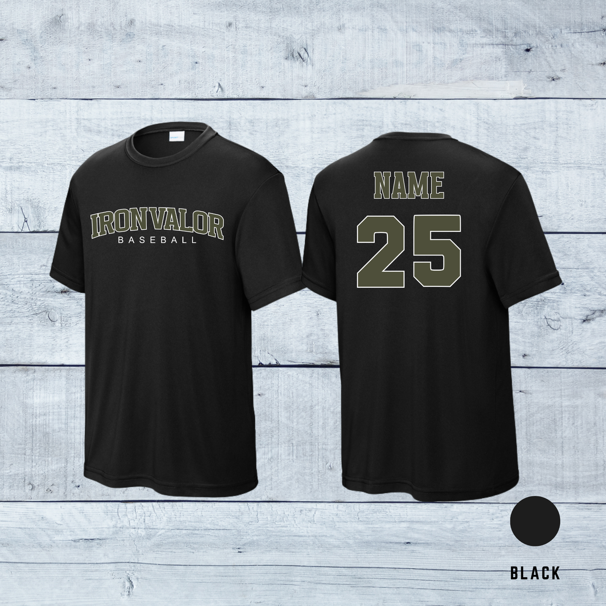 Iron Valor Performance Practice Tee – Black
