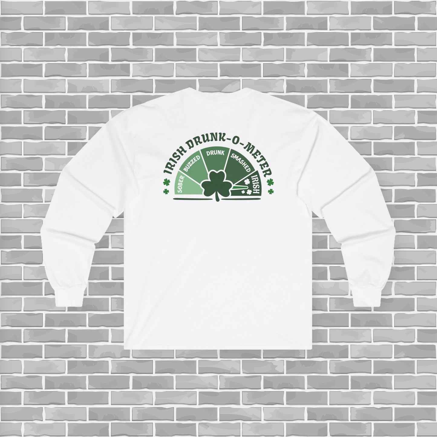 Irish Drunk-o-Meter Long Sleeve Tee for St. Patrick's Day