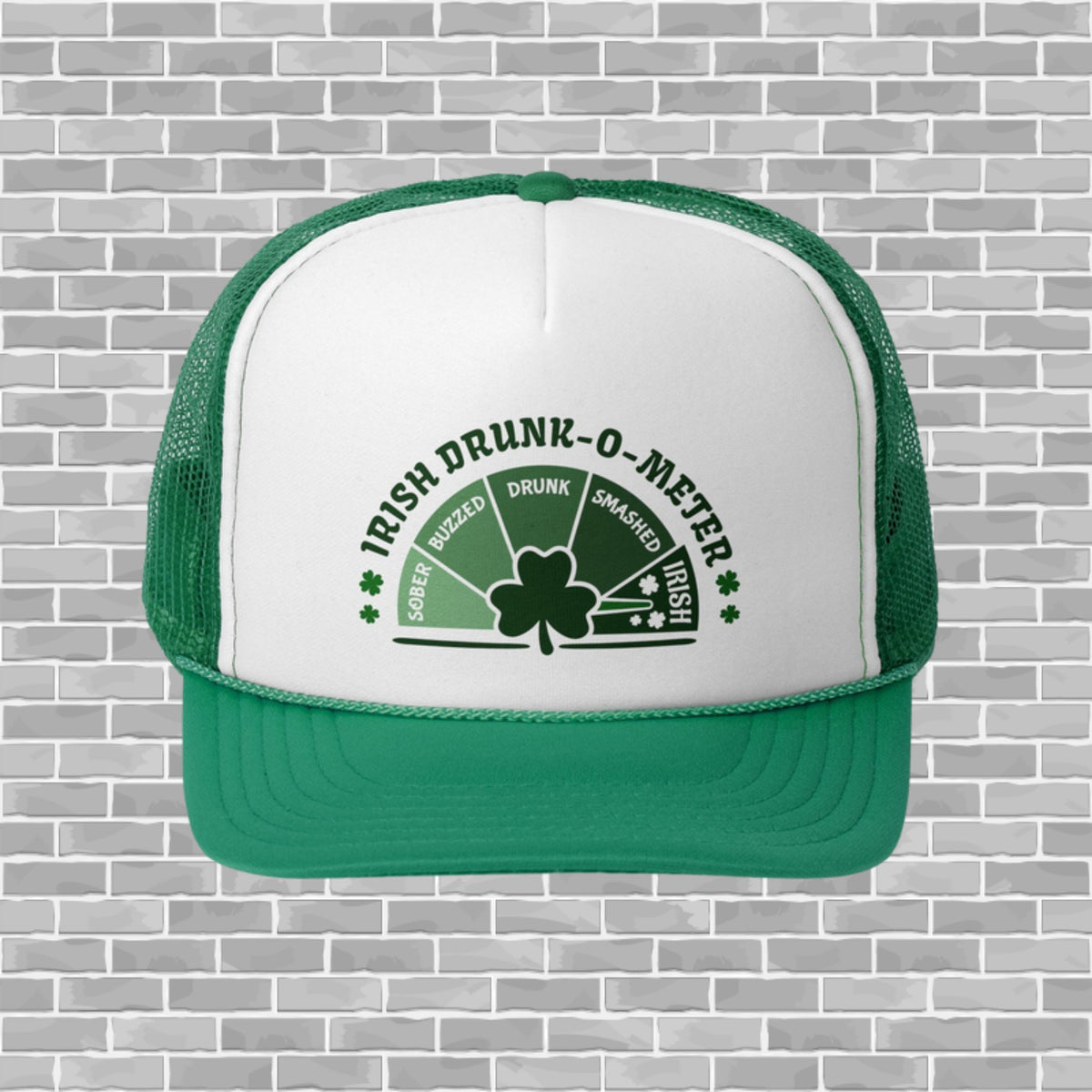 Irish Drunk-o-Meter St. Patrick's Day Trucker Cap