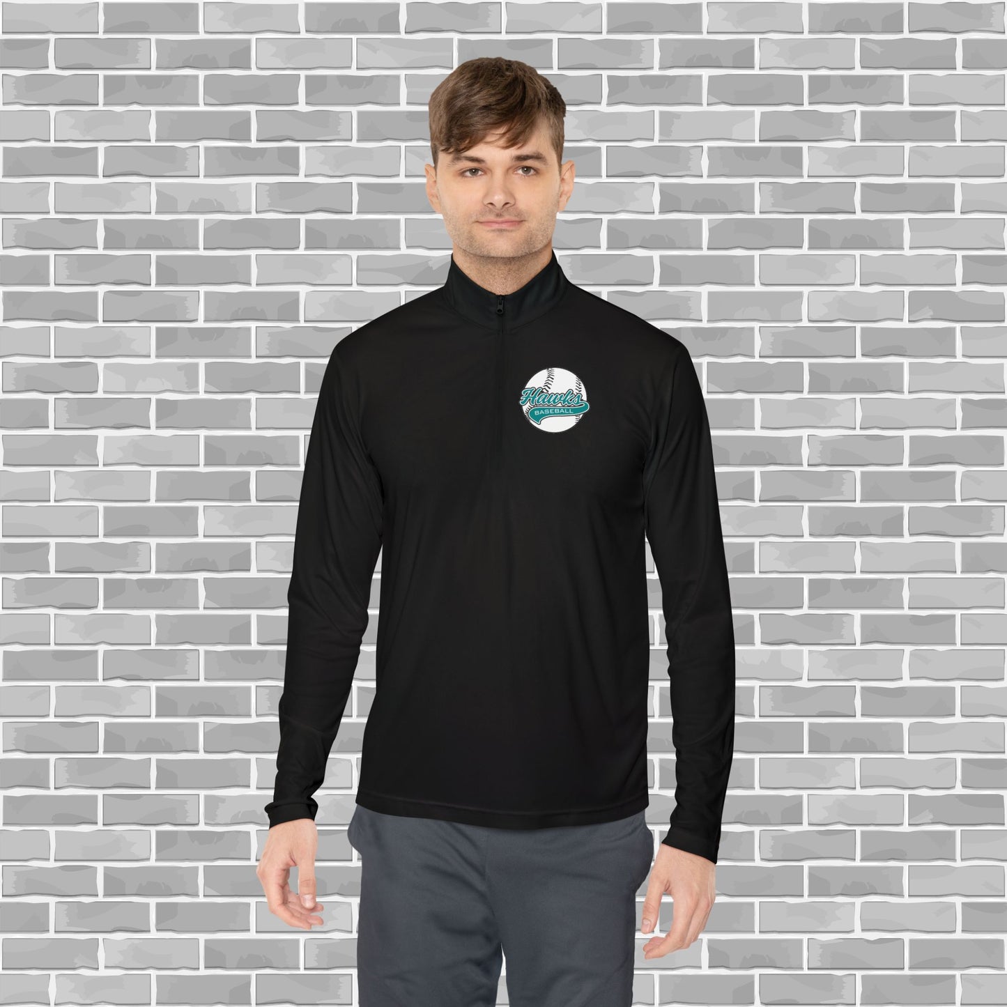 Hawks Baseball Adult Unisex Quarter-Zip Pullover