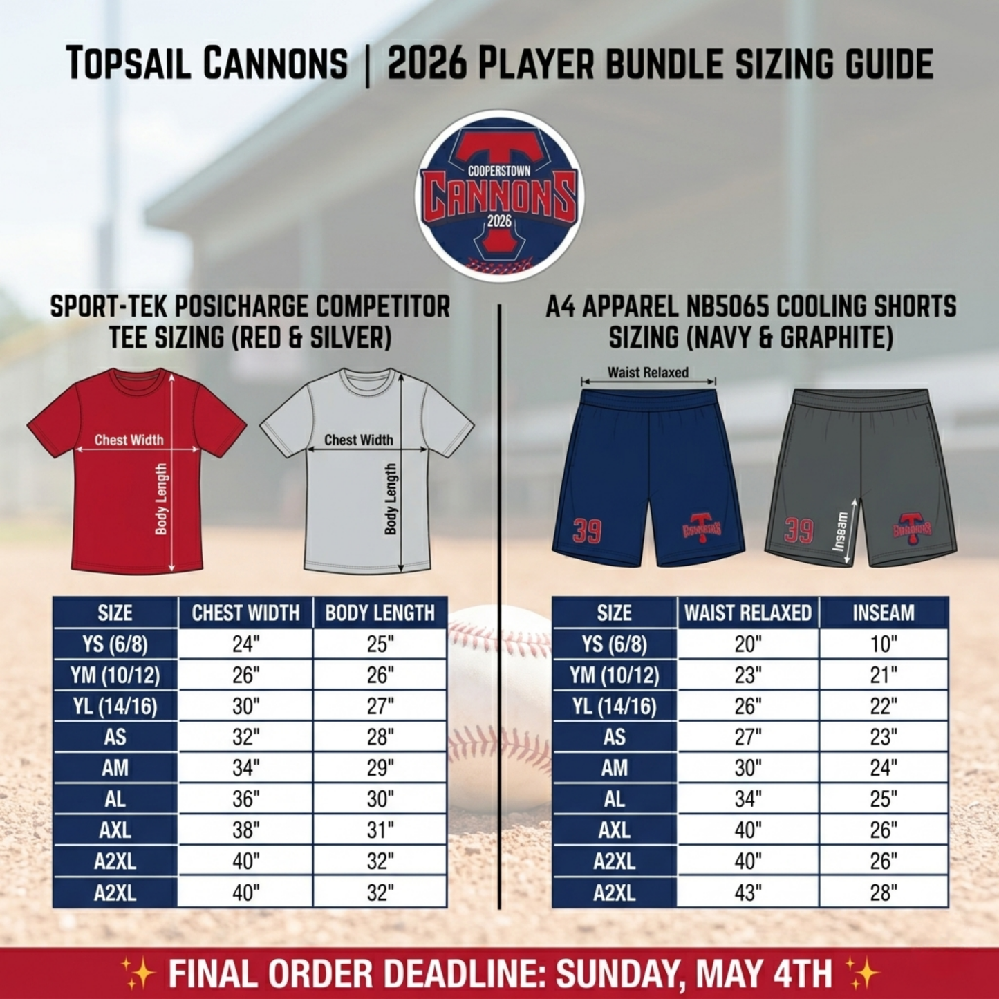 Topsail Cannons | 2026 Cooperstown Player Essentials Bundle