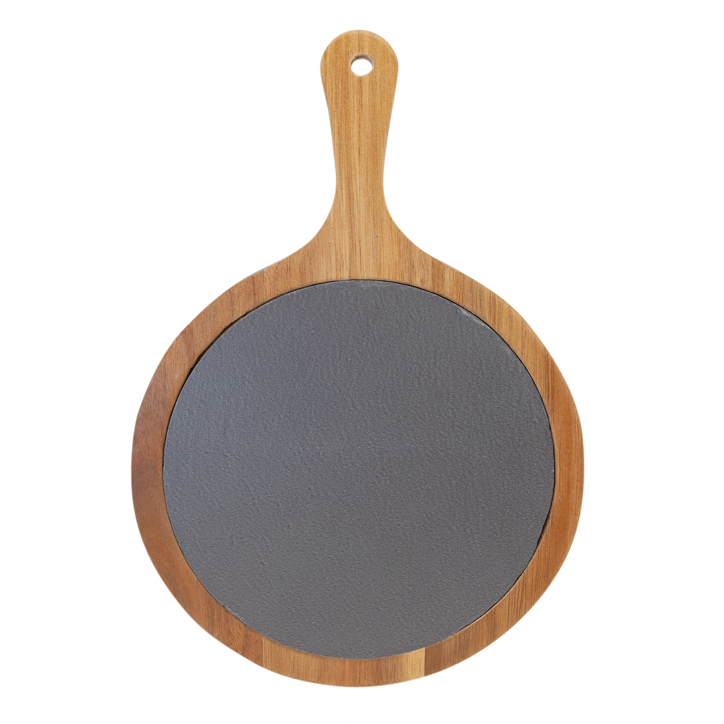 Engraved Slate & Acacia Charcuterie Board — Personalized Monogram