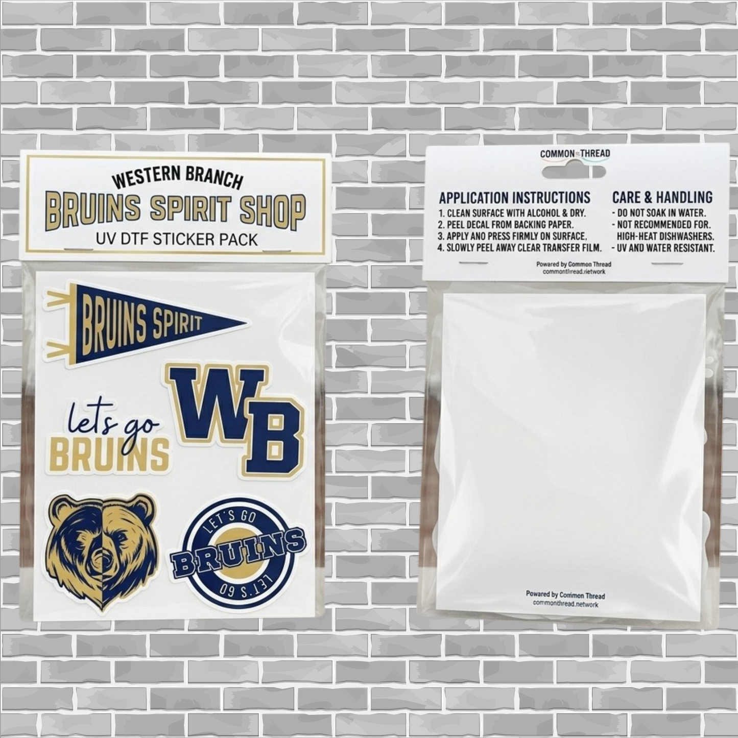 WBMS Bruins UV DTF Sticker Pack (5-Piece Collection)