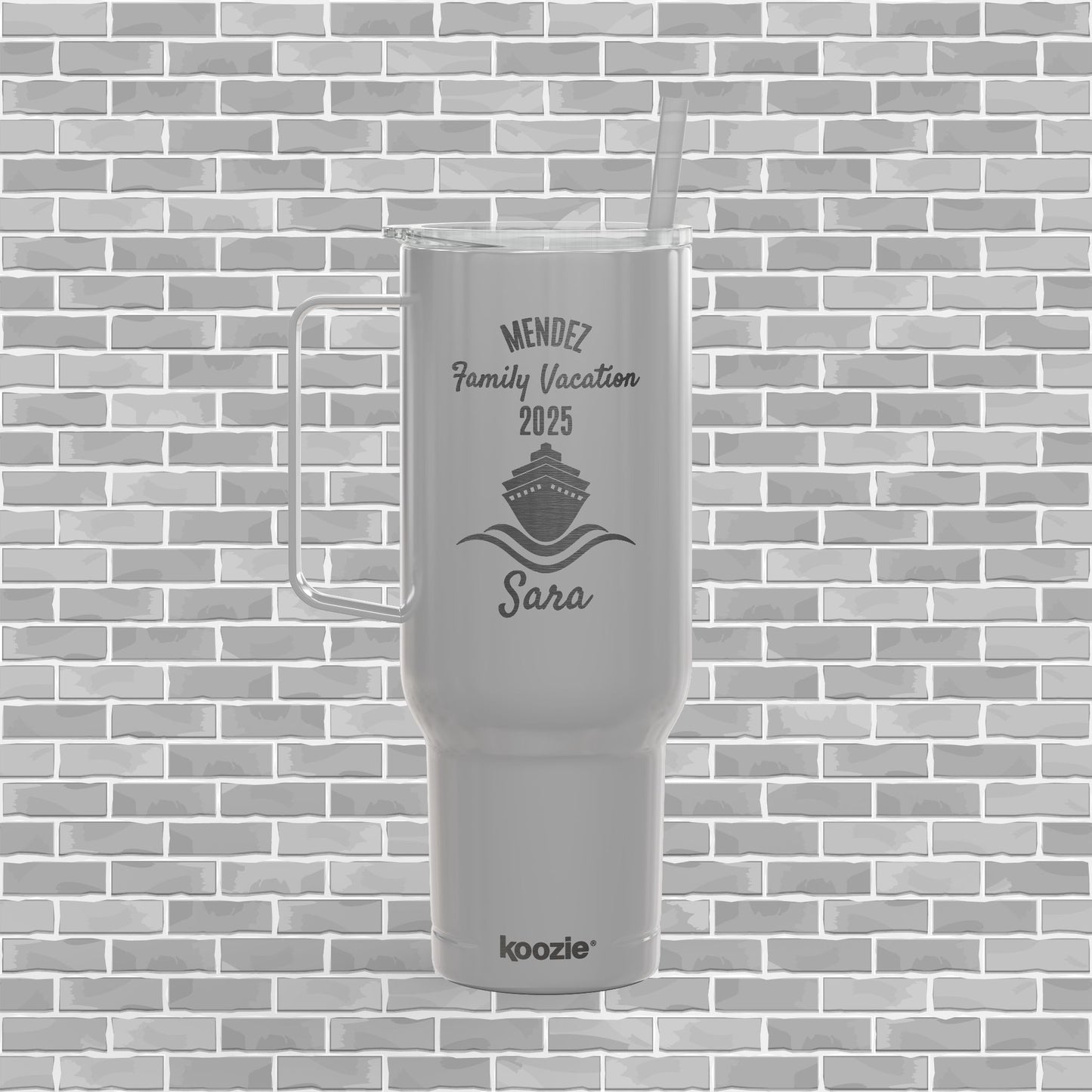 Customizable Engraved Family Cruise Insulated Tumbler