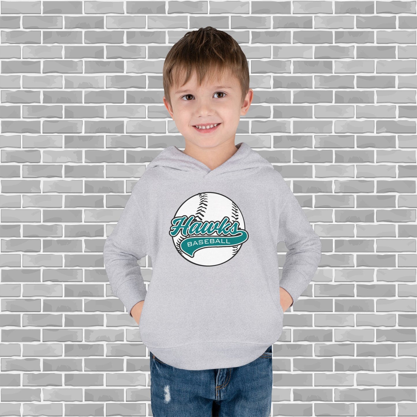 Hawks Baseball Toddler Pullover Fleece Hoodie