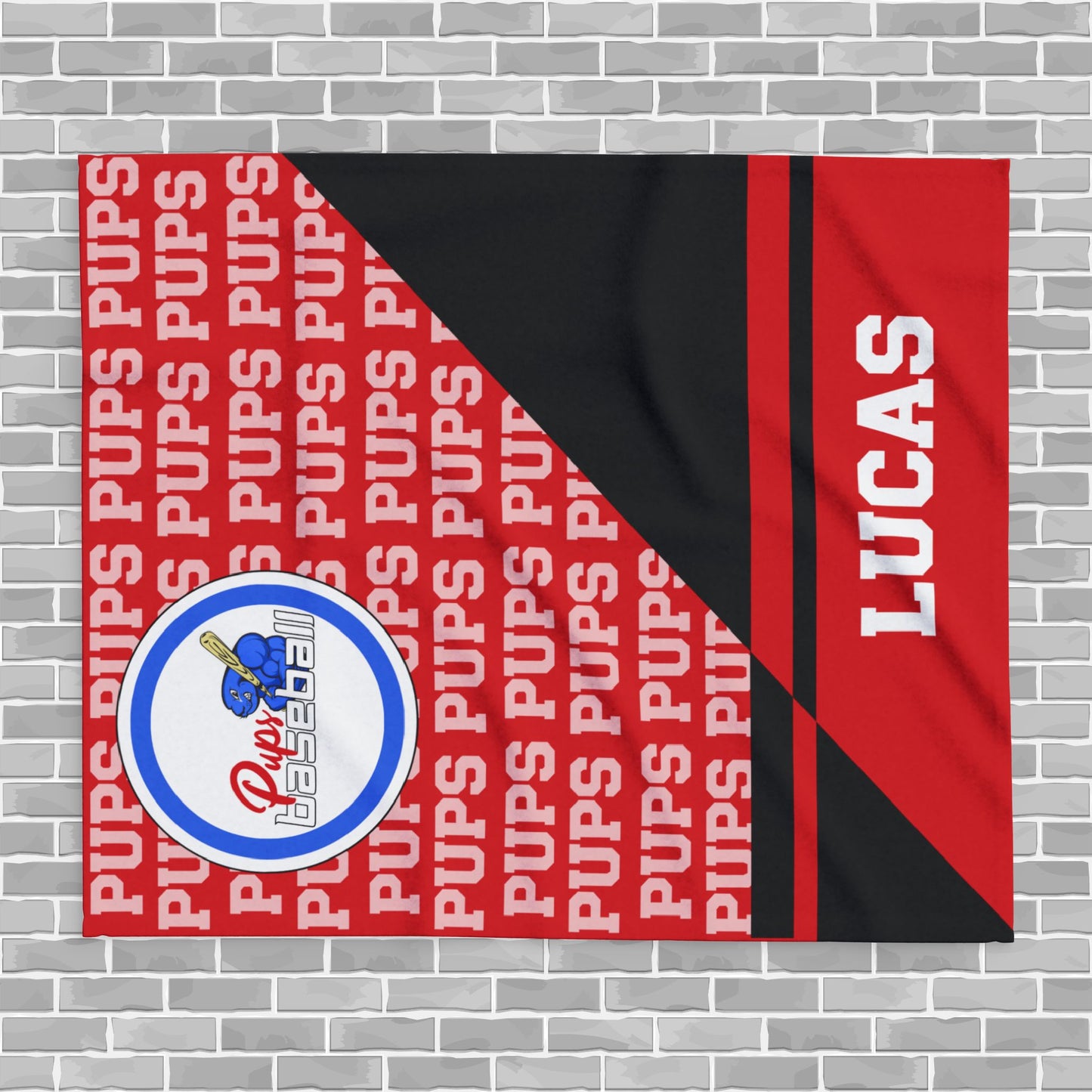 Personalized Baseball Team Fleece Blanket