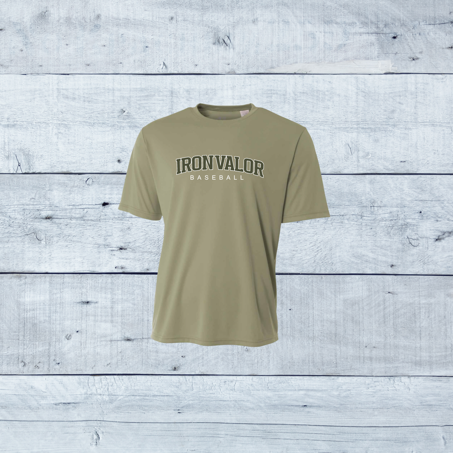 Iron Valor (Adult & Youth Sizes) Baseball Performance T-Shirt (Sand)