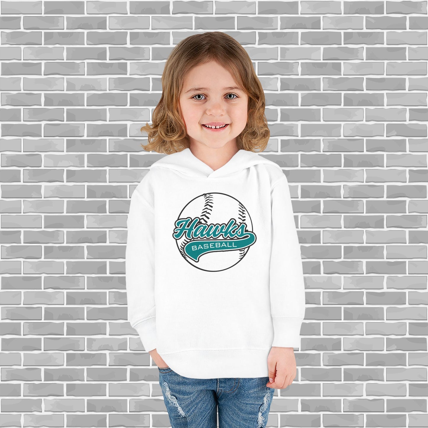 Hawks Baseball Toddler Pullover Fleece Hoodie