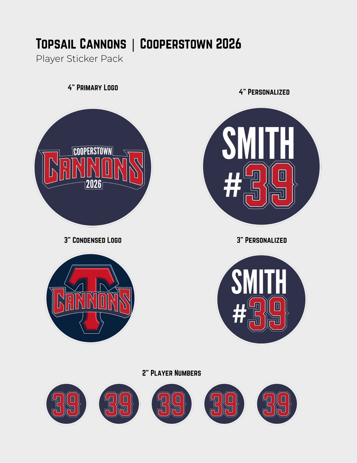 Topsail Cannons | 2026 Cooperstown Player Essentials Bundle