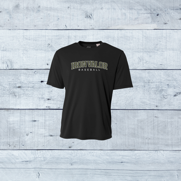 Iron Valor (Adult & Youth Sizes) Baseball Performance T-Shirt (Black)