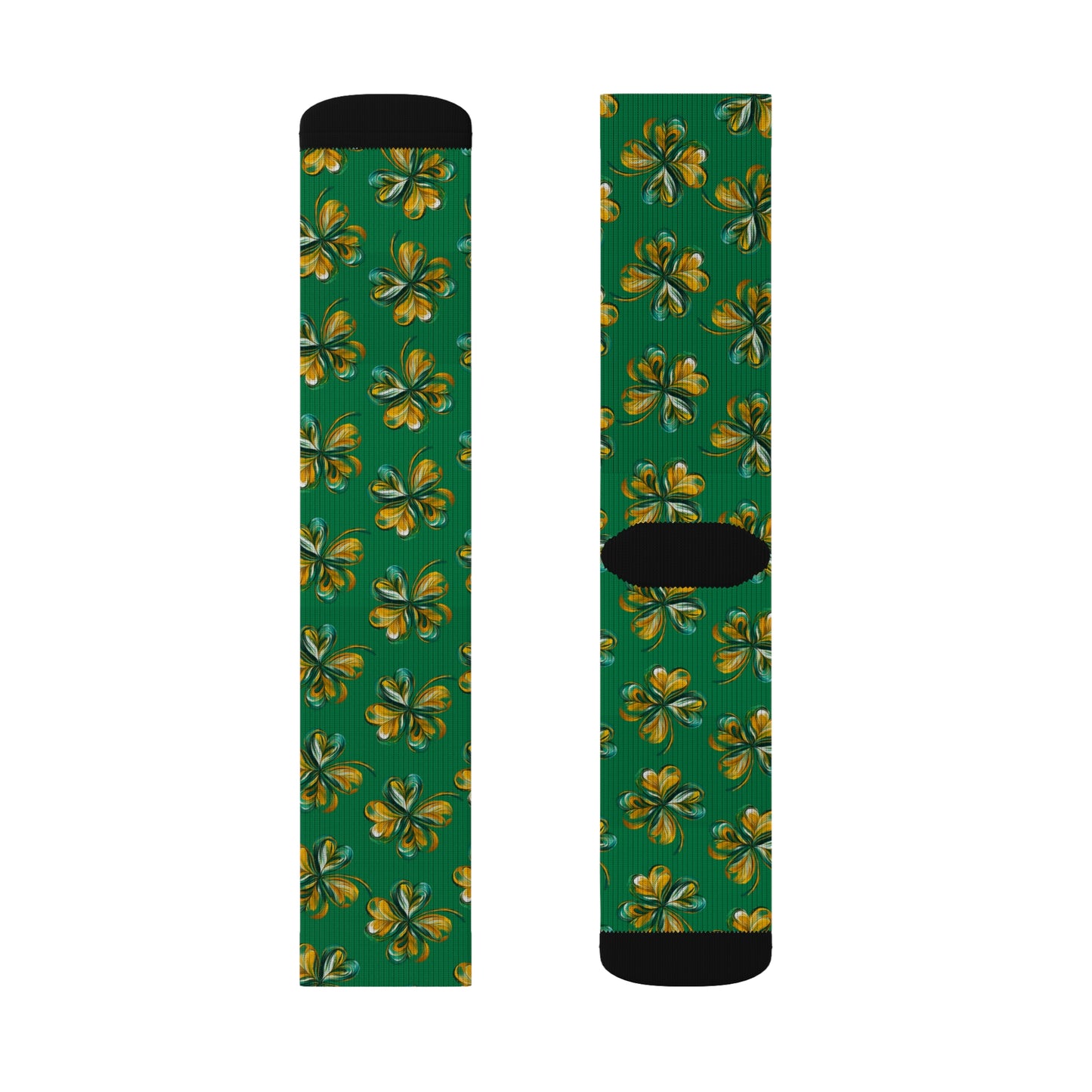 Lucky Clover Sublimation Socks - Perfect for St. Patrick's Day Celebrations