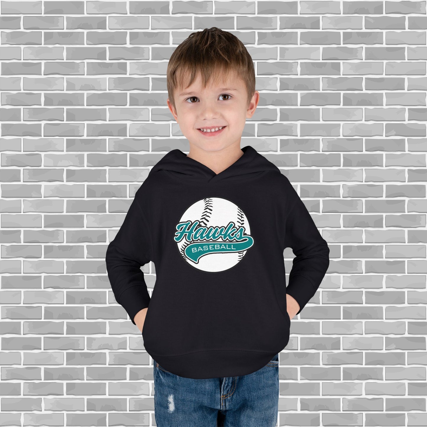 Hawks Baseball Toddler Pullover Fleece Hoodie