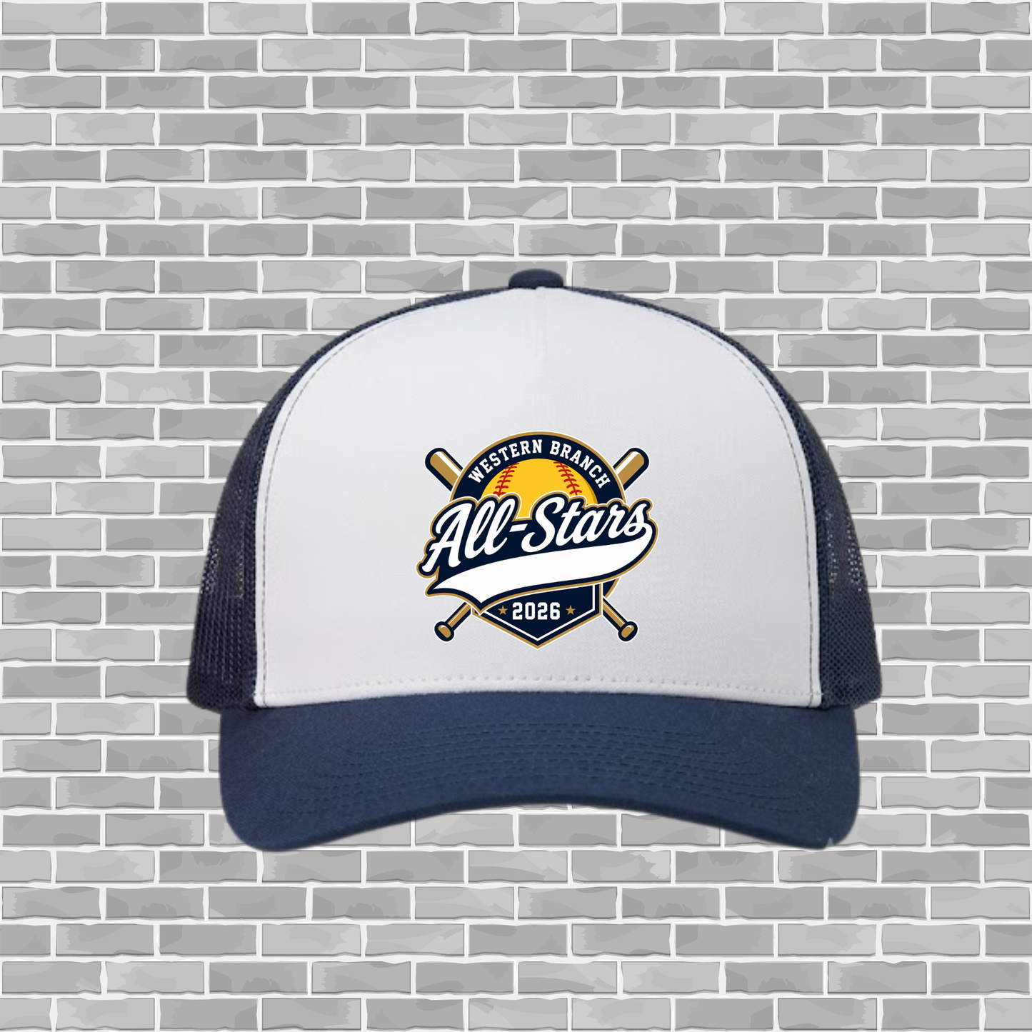 Western Branch All-Stars Custom Trucker Cap | WBLLSpirit Wear | WBLL Spirit Wear