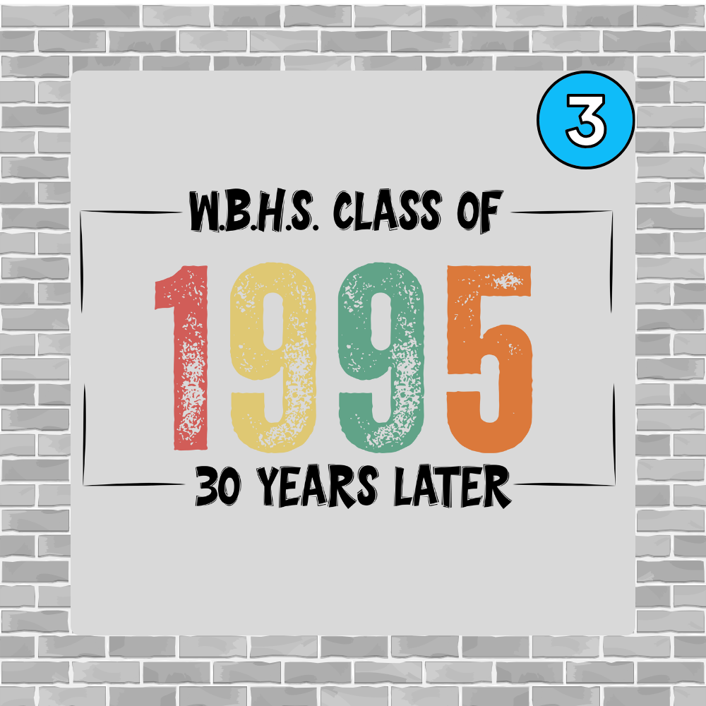 WBHS C/O '95 22oz. White Stainless Steel Water Bottle