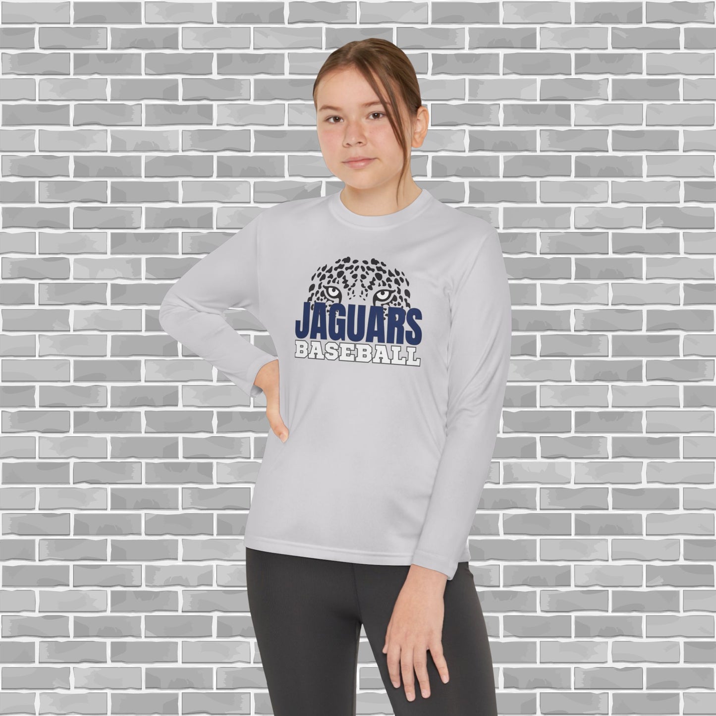 Jaguars Baseball Youth Unisex Long Sleeve Competitor Tee (Customizable)