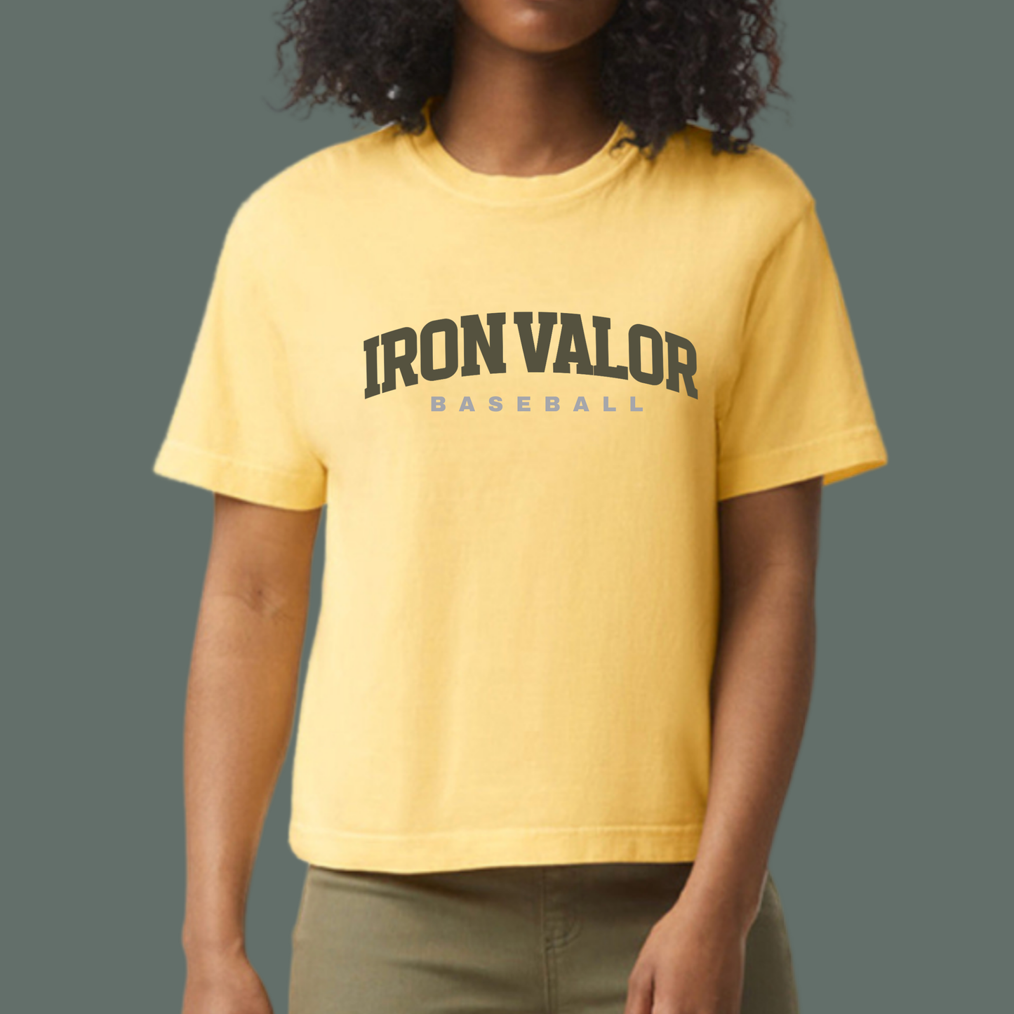 Iron Valor Ladies' Middie Baseball Custom Player Tee