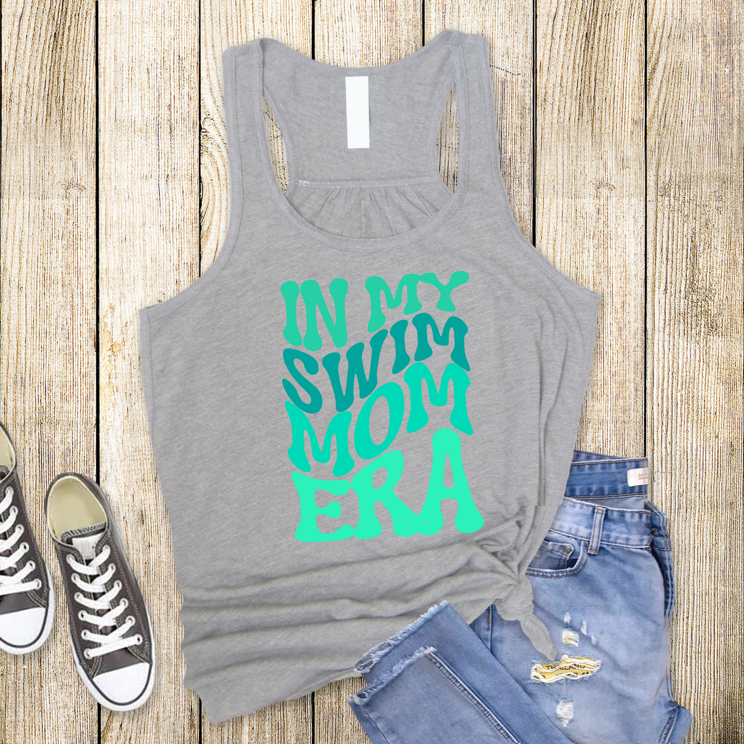Swim Mom Era Women's Flowy Racerback Tank