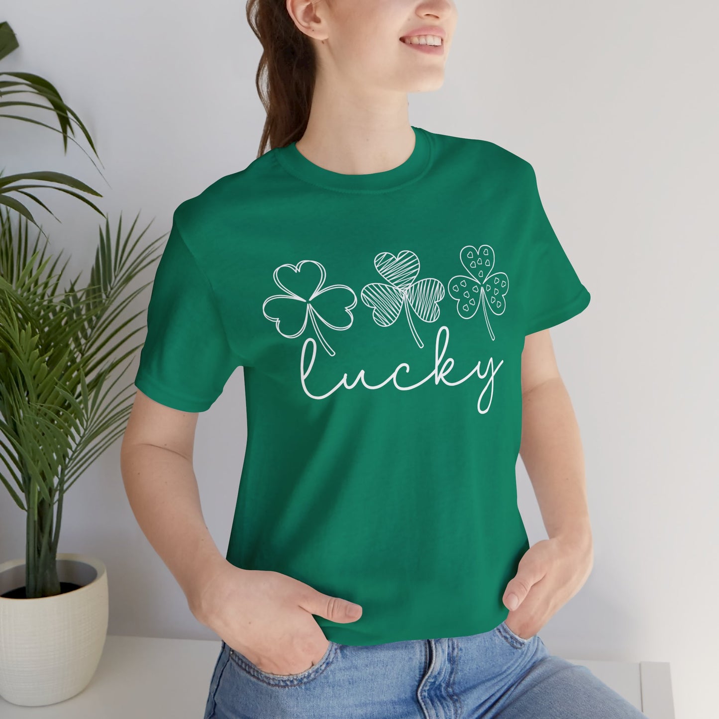 Lucky Shamrock Unisex Jersey Tee for St. Patrick's Day