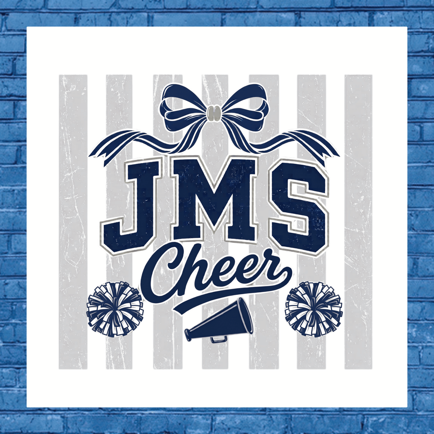 JMS Cheer "Bow & Megaphone" Spirit Wear (Two-Sided)