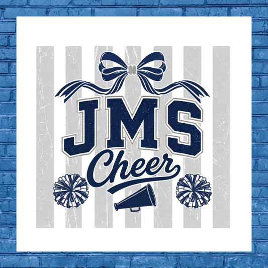 JMS Cheer "Bow & Megaphone" Spirit Wear (Two-Sided)