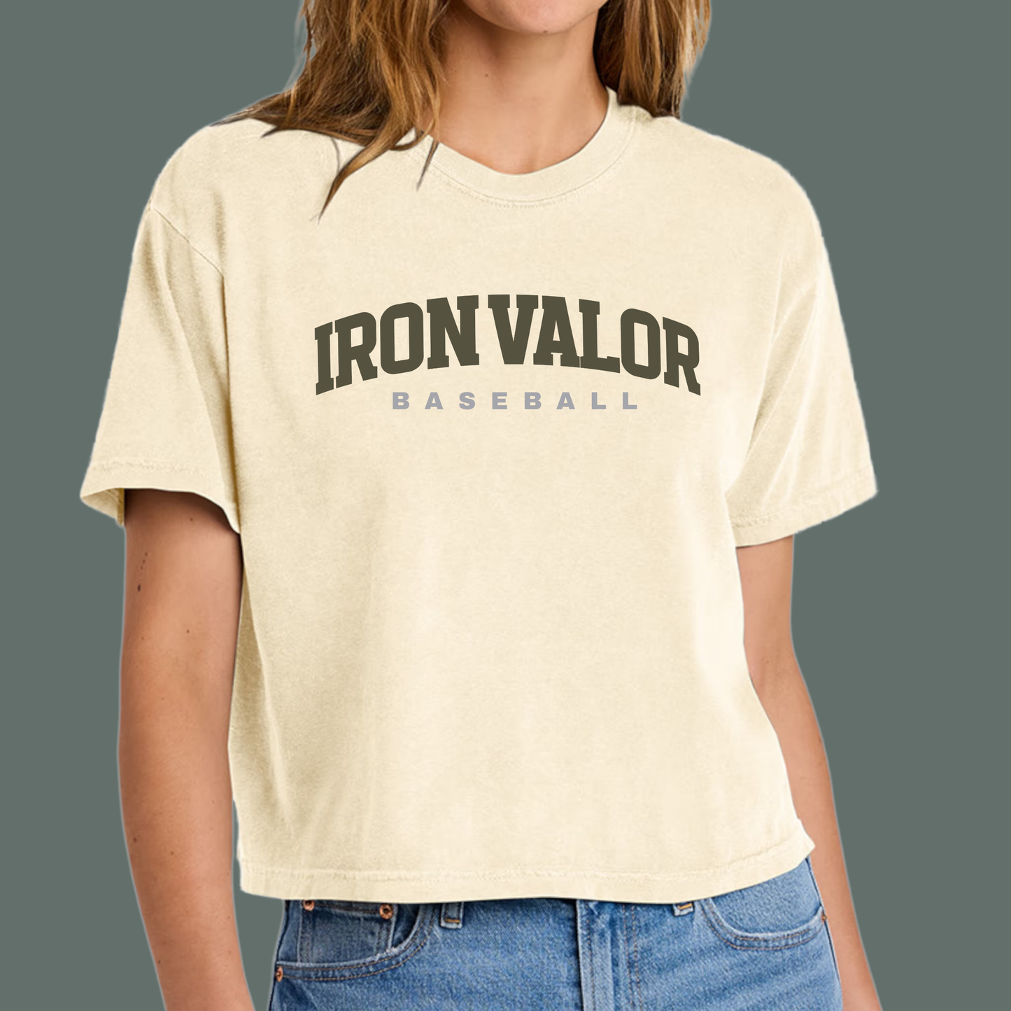 Iron Valor Ladies' Middie Baseball Custom Player Tee