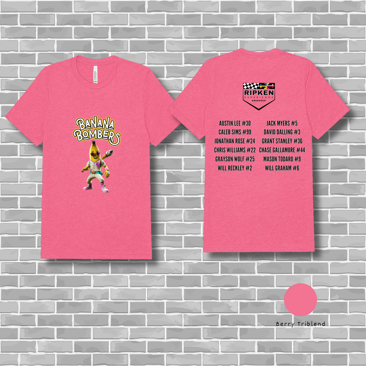 Banana Bombers Adult/Youth Tri-Blend Tee