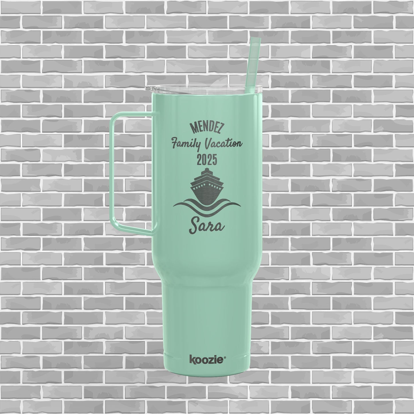 Customizable Engraved Family Cruise Insulated Tumbler