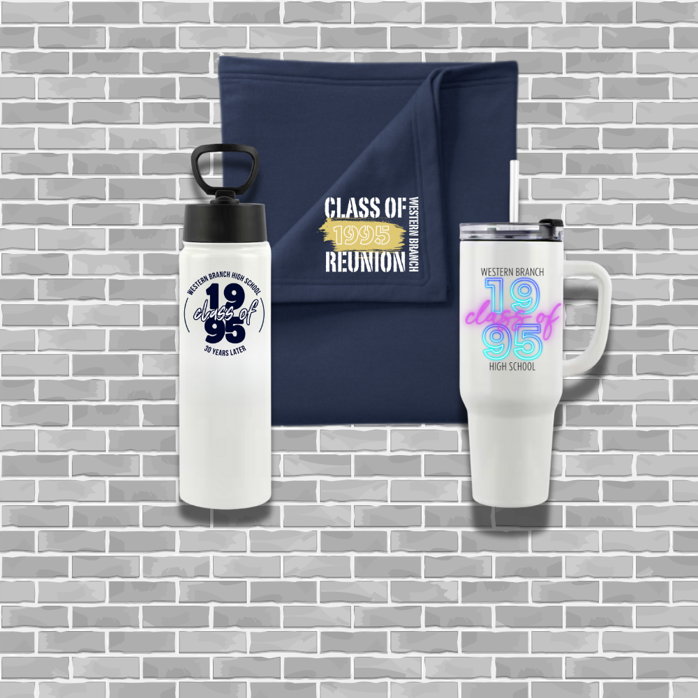 WBHS C/O '95 22oz. White Stainless Steel Water Bottle