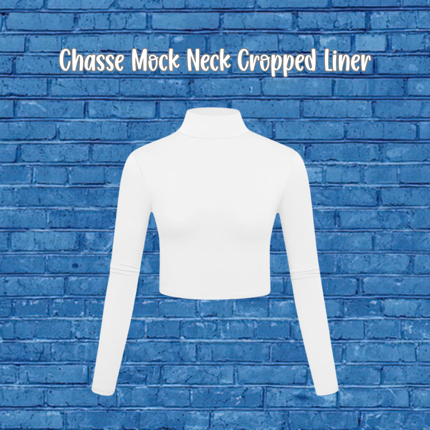 Chassé Mock Neck Cropped Liner - White