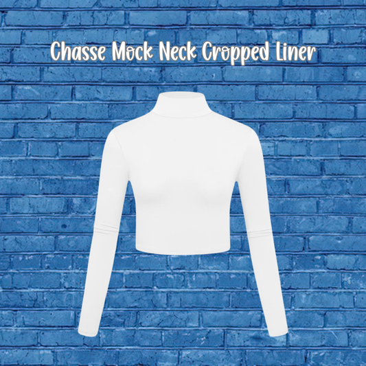 Chassé Mock Neck Cropped Liner - White