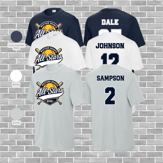 Western Branch All-Stars Youth Performance Custom Spirit Tee | Sport-Tek YST350