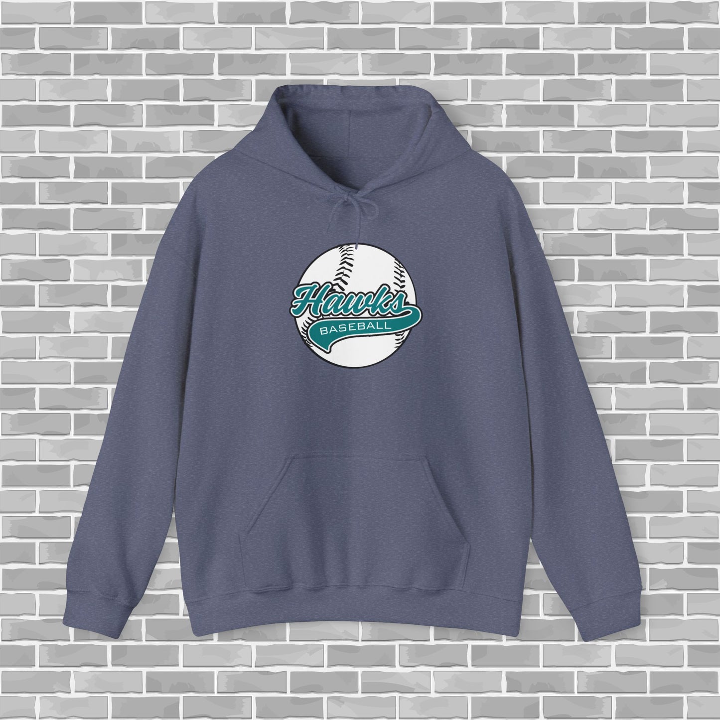 Hawks Baseball Adult Unisex Hoodie (Customizable)