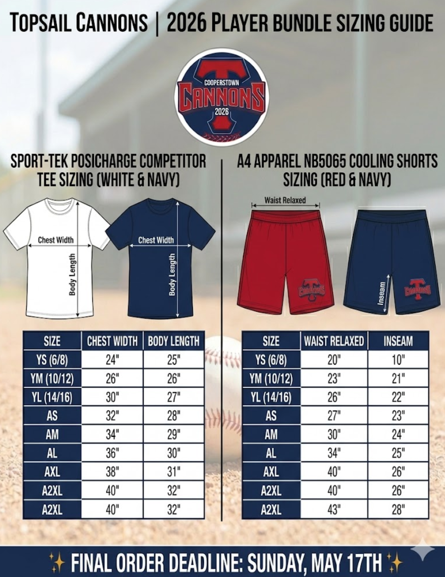 Topsail Cannons | 2026 Cooperstown Player Essentials Bundle