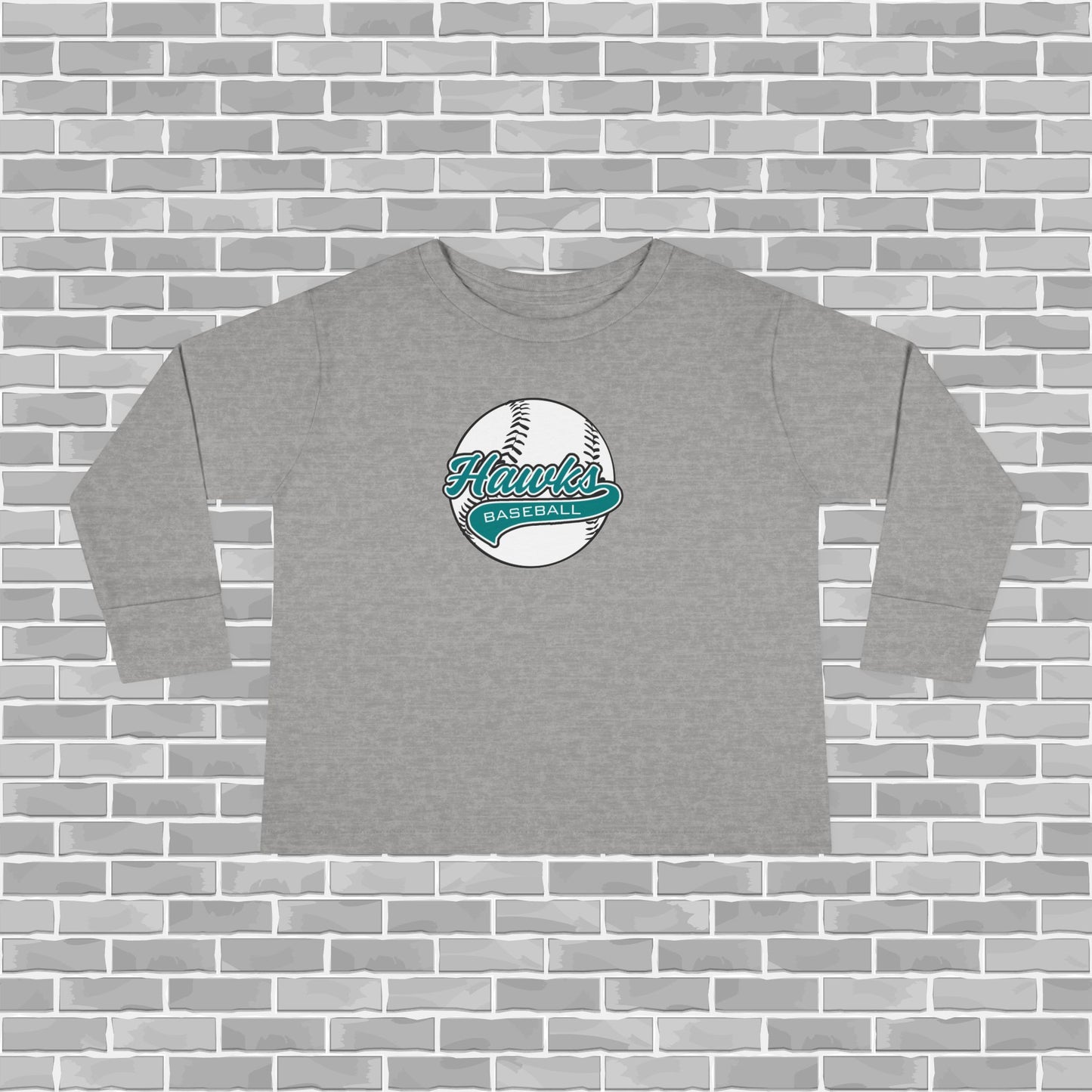 Hawks Baseball Toddler Long Sleeve Tee