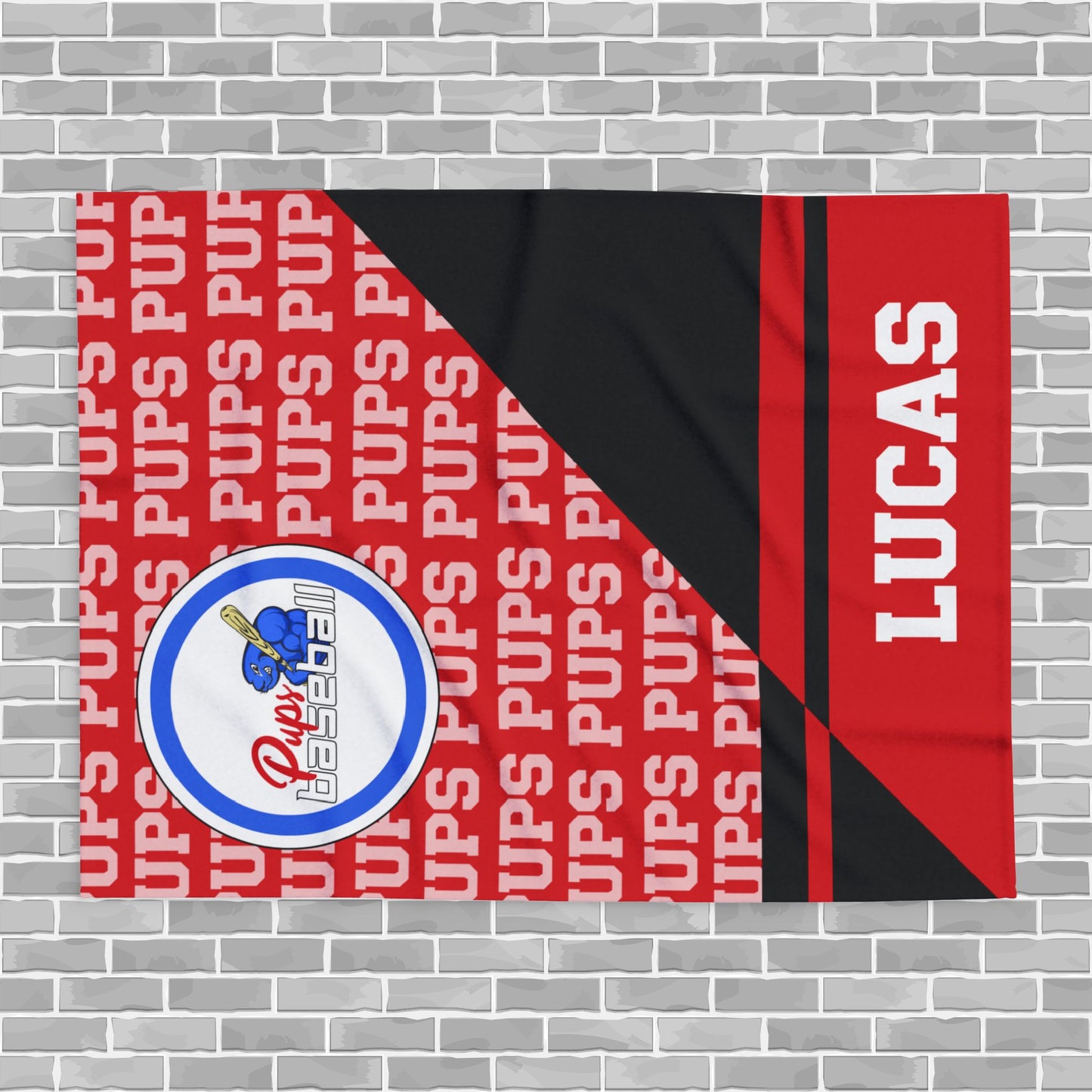 Personalized Baseball Team Fleece Blanket