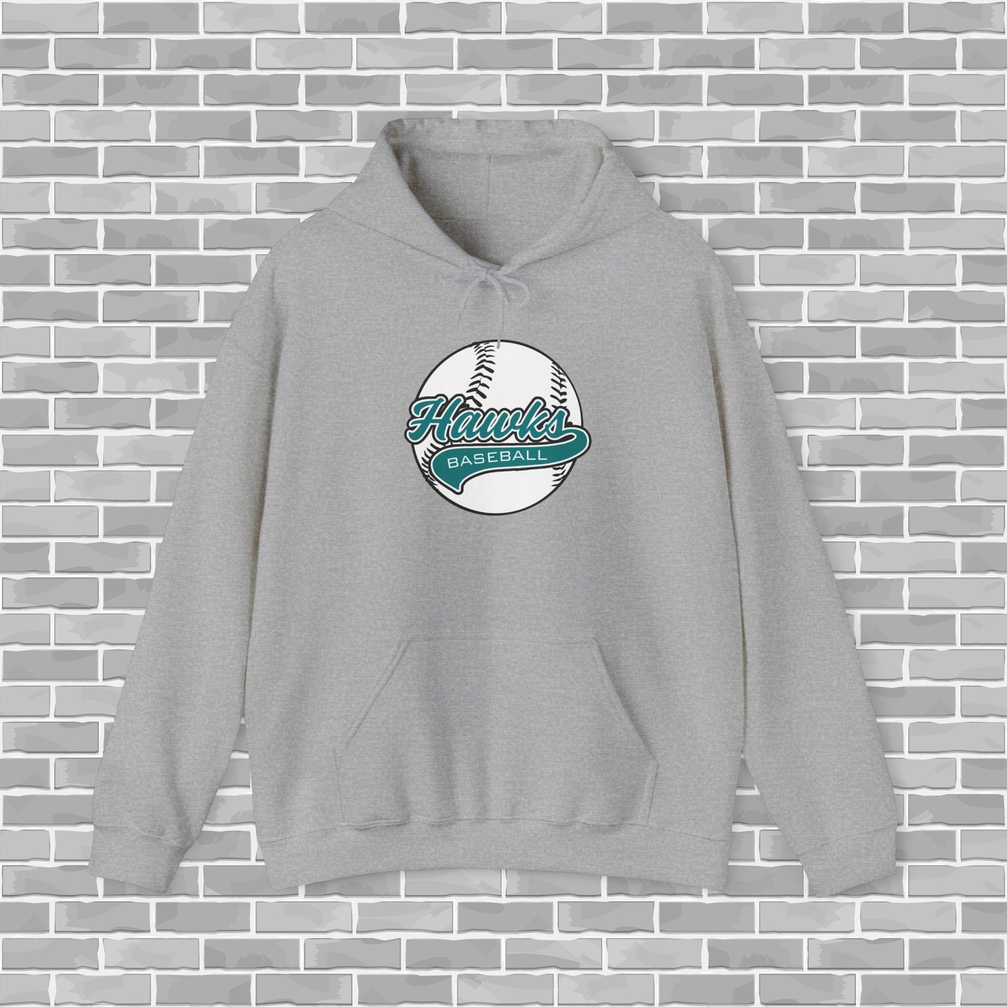 Hawks Baseball Adult Unisex Hoodie (Customizable)