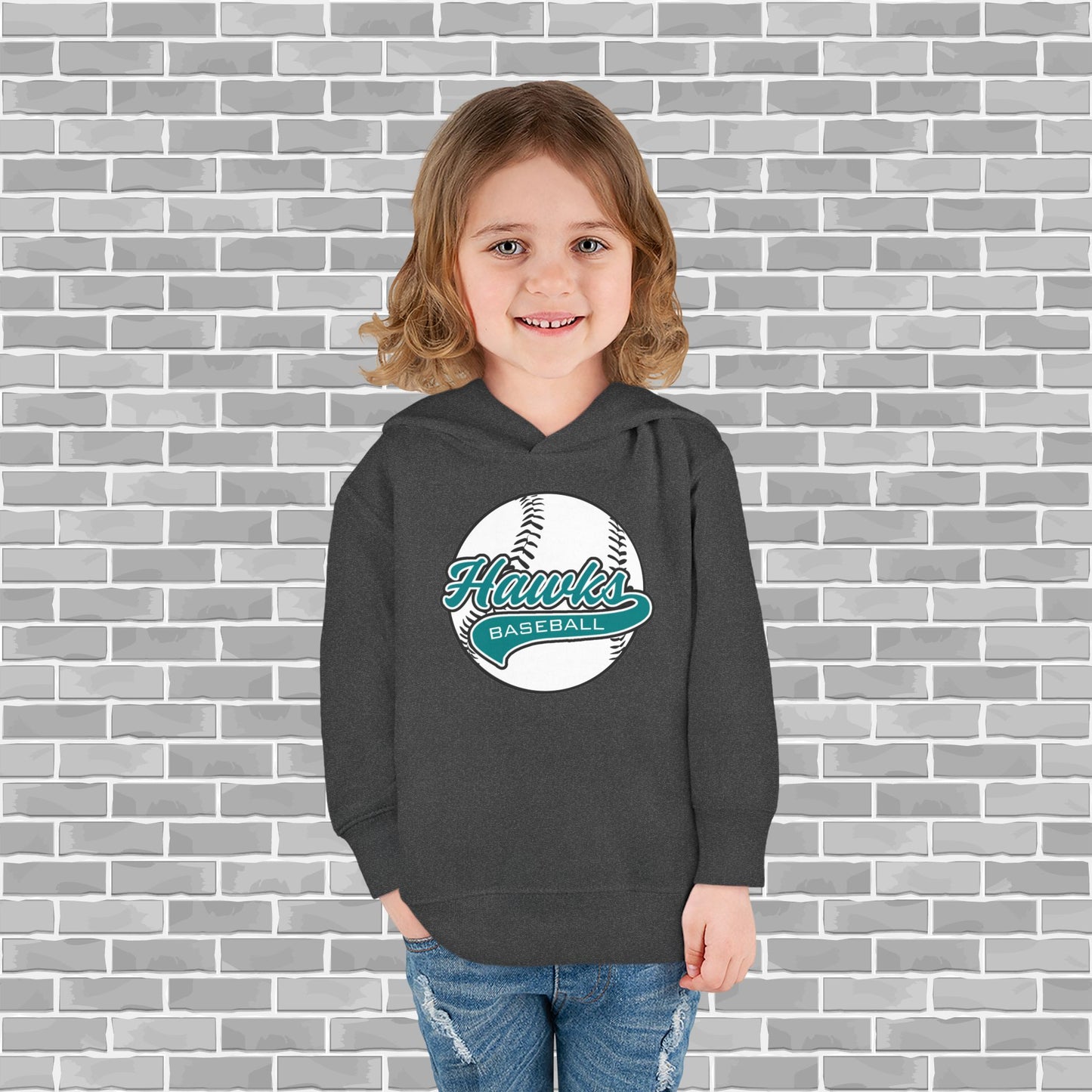 Hawks Baseball Toddler Pullover Fleece Hoodie