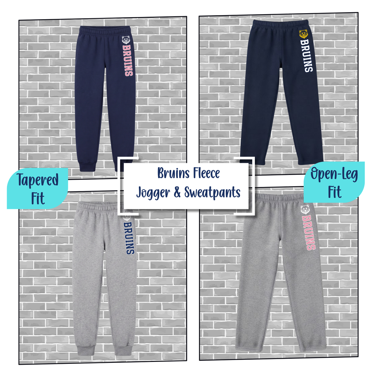 Bruins Athletic Fleece - Custom Jogger & Sweatpants