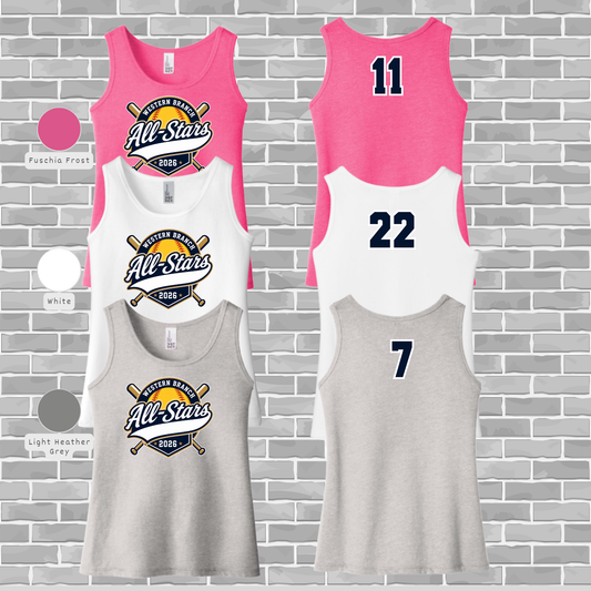 Western Branch All-Stars Girls Premium Custom Tank | District DT6303YG | WBLL Spirit Wear