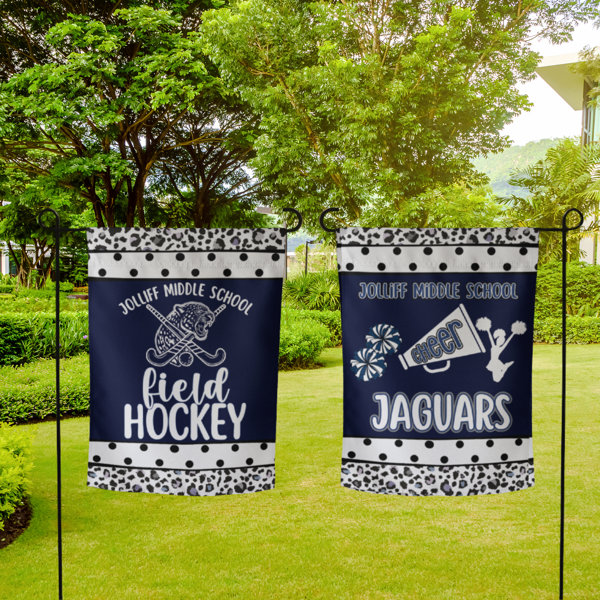 Jolliff Middle School Dual-Sided Spirit Garden Flag – Custom Sport Combo