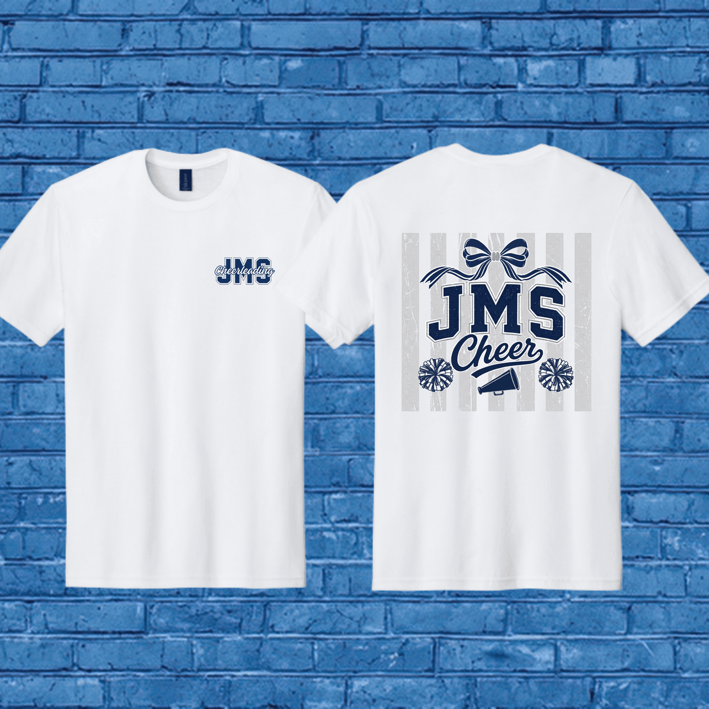 JMS Cheer "Bow & Megaphone" Spirit Wear (Two-Sided)
