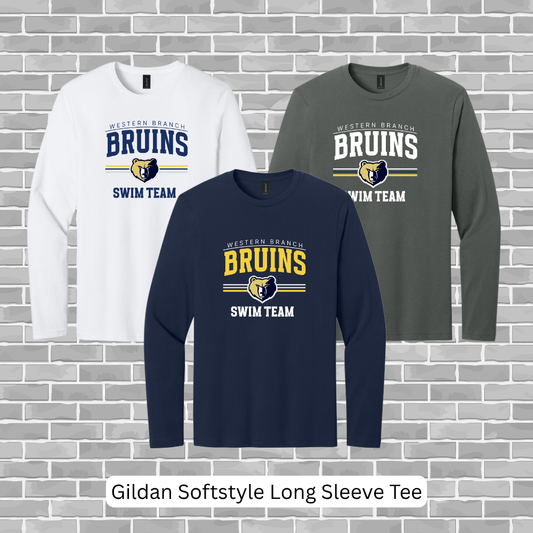 WBHS Swim Team - Gildan Softstyle Long Sleeve Tee