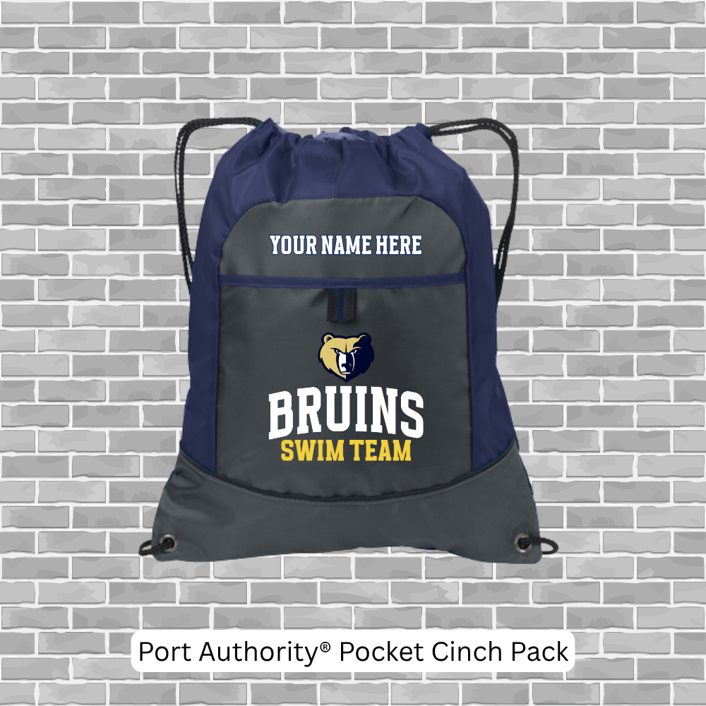 WB Swim Personalized Port Authority® Pocket Cinch Pack (