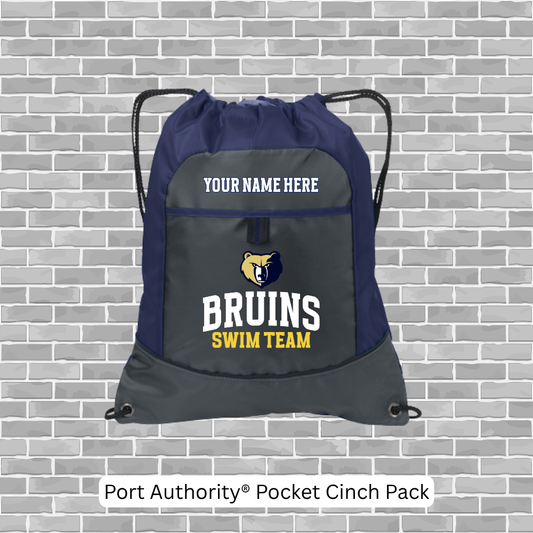 WB Swim Personalized Port Authority® Pocket Cinch Pack (