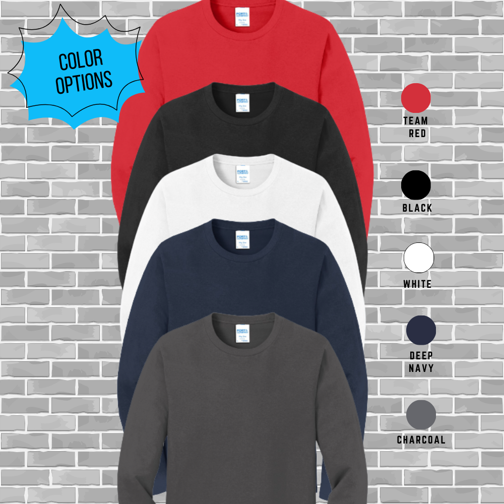 Sideline Soccer Adult Port & Company Long Sleeve Fan Favorite Blend Tee