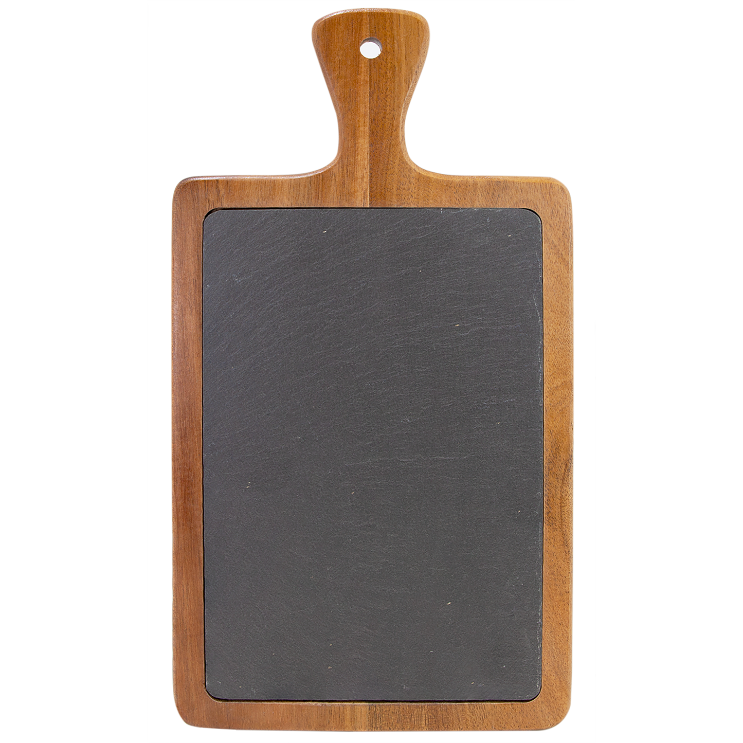 Engraved Slate & Acacia Charcuterie Board — Personalized Monogram