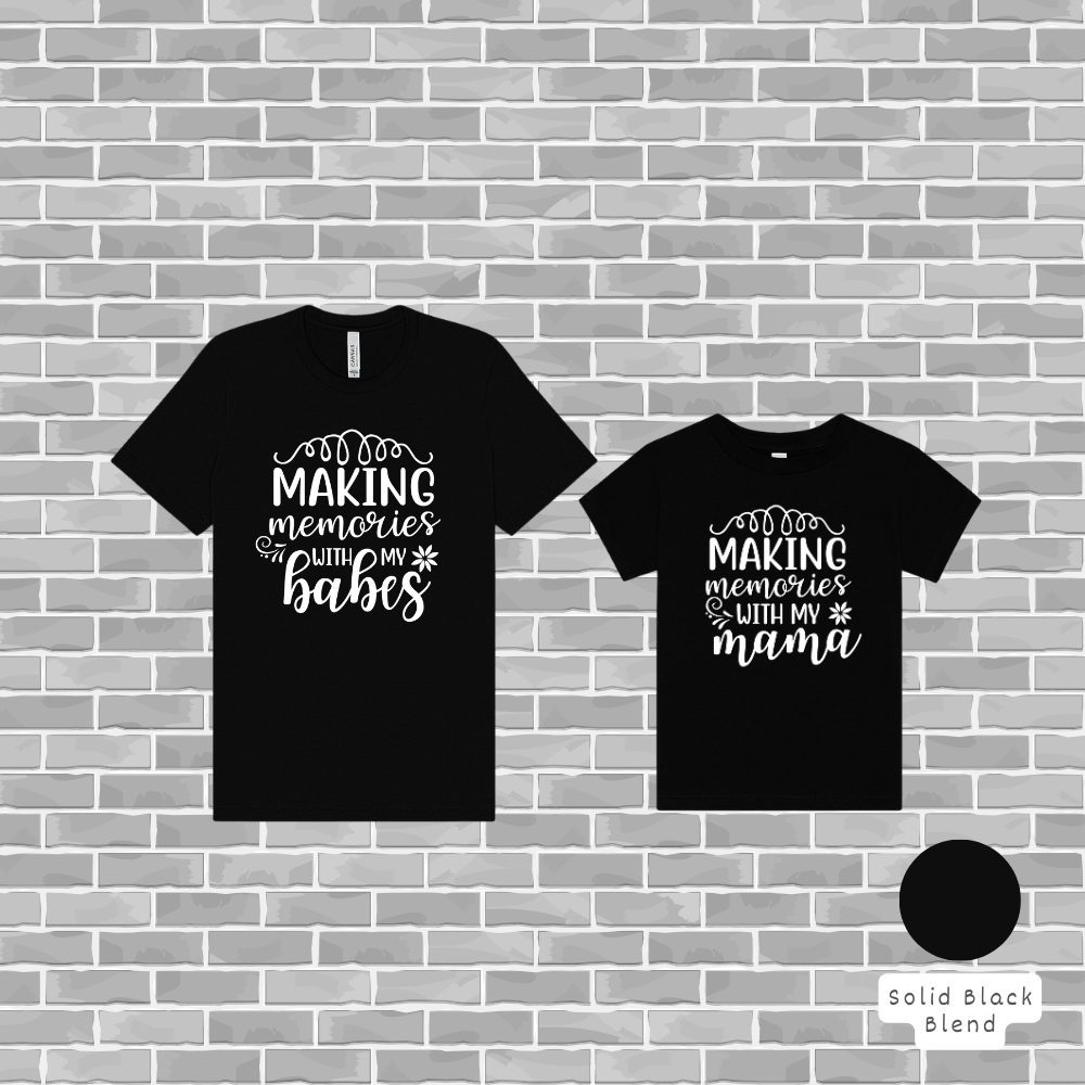 Custom "Making Memories" Matching Set | Personalized Mama & Mini Graphic Tees