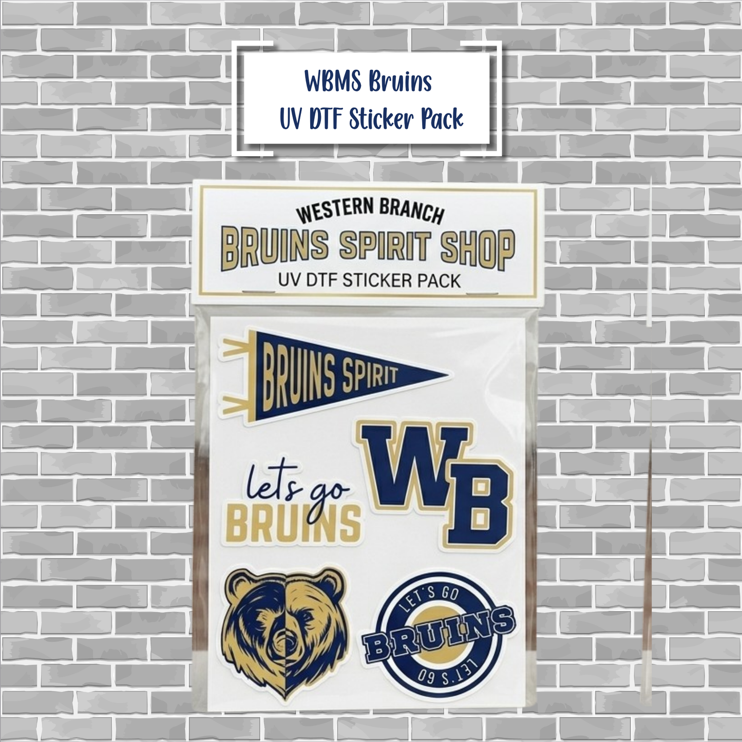 WBMS Bruins UV DTF Sticker Pack (5-Piece Collection)